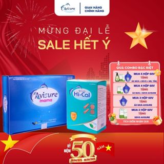 Combo Canxi và Vitamin Avisure Mama + Avisure Hi-cal cho bà bầu Chính hãng 120 viên