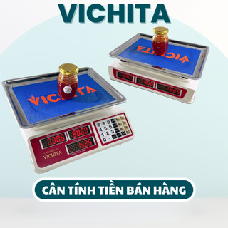 Cân điện tử 40kg/5g VICHITA - V368, Cân tính tiền điện tử bán hàng thực phẩm, nông sản khô, trái cây
