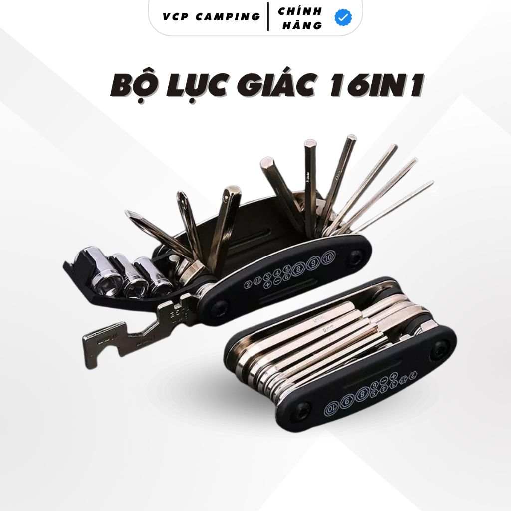 Bộ Lục Giác Sửa Chữa Cầm Tay Đa Năng Tua Vít 16-in-1, Dùng Lắp Giáp, Sửa Chữa Xe Đạp