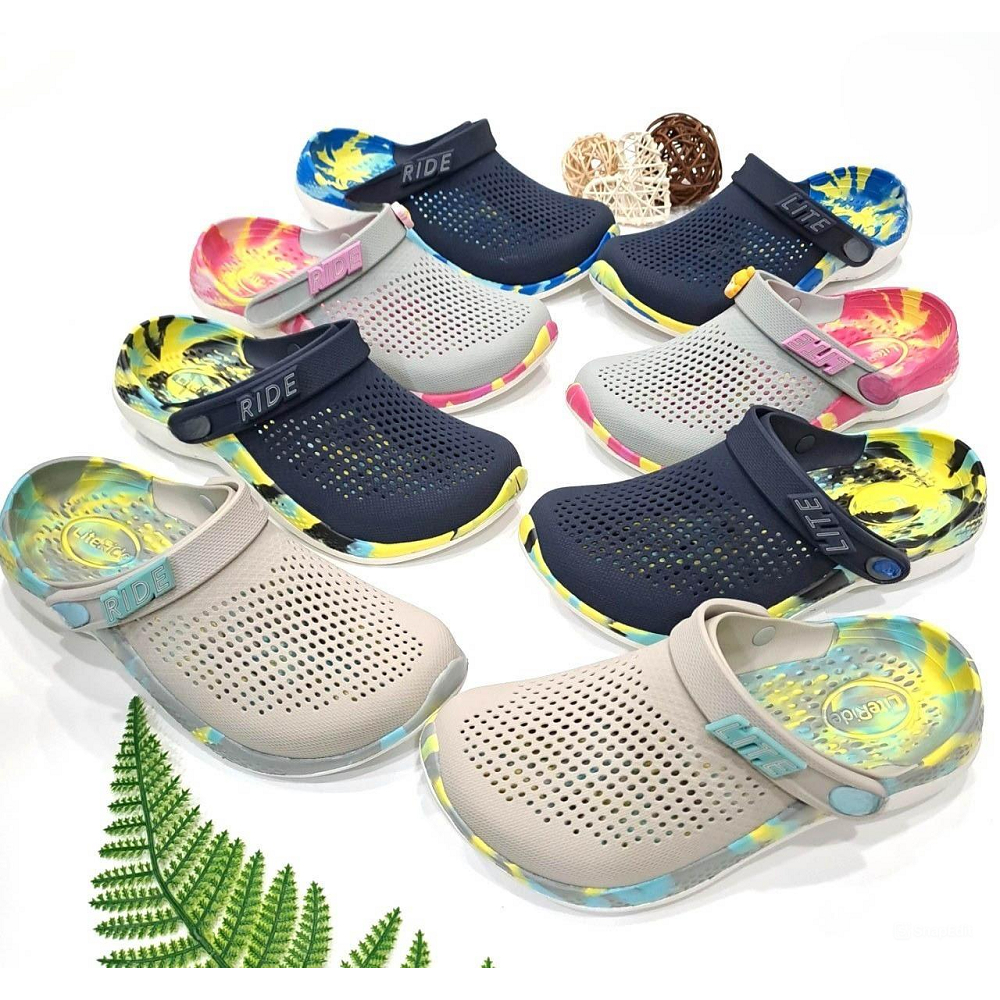 Dép literide 360 camo loang unisex tặng kèm sticker charms gắn dép, sục cross literide 360 đế gợn só