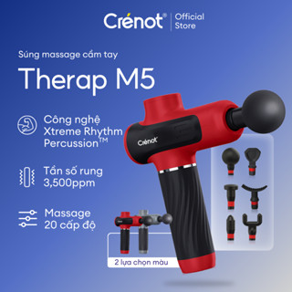 Súng massage cầm tay Crenot Therap M5 máy đấm lưng mát xa gun mini cây massage cổ vai gáy matxa chân toàn thân