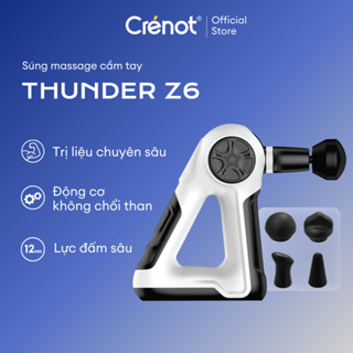 Máy massage cầm tay cao cấp Crenot Thunder Z6 súng massage gun mini mát xa toàn thân đấm lưng cổ vai gáy