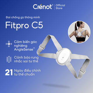 Đai chống gù lưng cảm biến thông minh Crenot FitPro C5 đeo đai thẳng lưng gù áo định hình bảo vệ cho bé trẻ em nam nữ