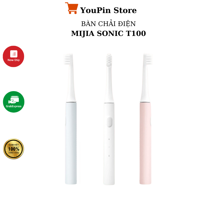 Bàn chải điện Mijia Sonic T100 2 chế độ vận hành - Bàn chải điện ILV T100 3 chế độ -Bảo hành 3 tháng