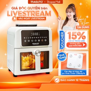 Nồi Chiên Không Dầu Masuto MSKing 6L-1700W, Nồi Chiên Hơi Nước Phun Sương 2 Tầng Đốt Vỏ Thép CacBon Chiên Nướng Bánh