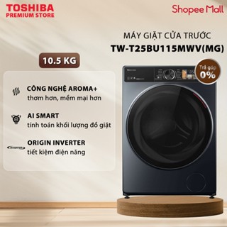 Máy Giặt Cửa Ngang Toshiba Inverter 10.5 Kg - TW-T25BU115MWV(MG) - Công Nghệ Giặt Thông Minh - Cảm Ứng Sắc Nét