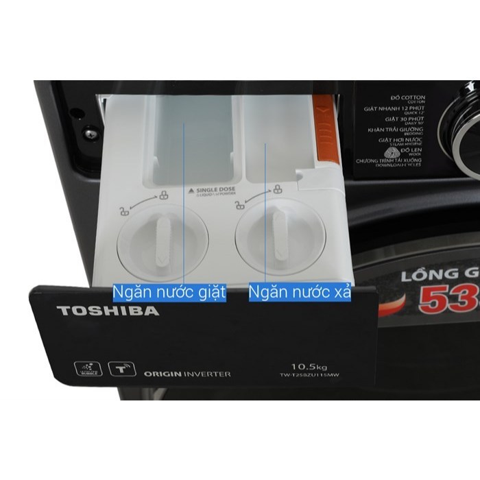 [Freeship - Lắp Đặt 0Đ] Máy Giặt Cửa Trước Cao Cấp Toshiba Inverter 10.5 Kg TW-T25BZU115MWV(MG) - Tự Phân Bổ Nước Giặt | BigBuy360 - bigbuy360.vn