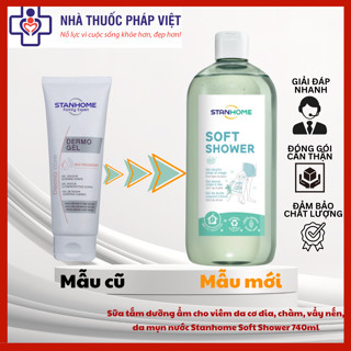 Sữa tắm dưỡng ẩm cho viêm da cơ đia, chàm, vẩy nến, da mụn nước Stanhome Soft Shower 740ml