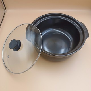 Nồi Đất Sứ Tráng Men Chống Dính Có Nắp Sâu Lòng Kho Cá Thịt Tiện Lợi 500 ML