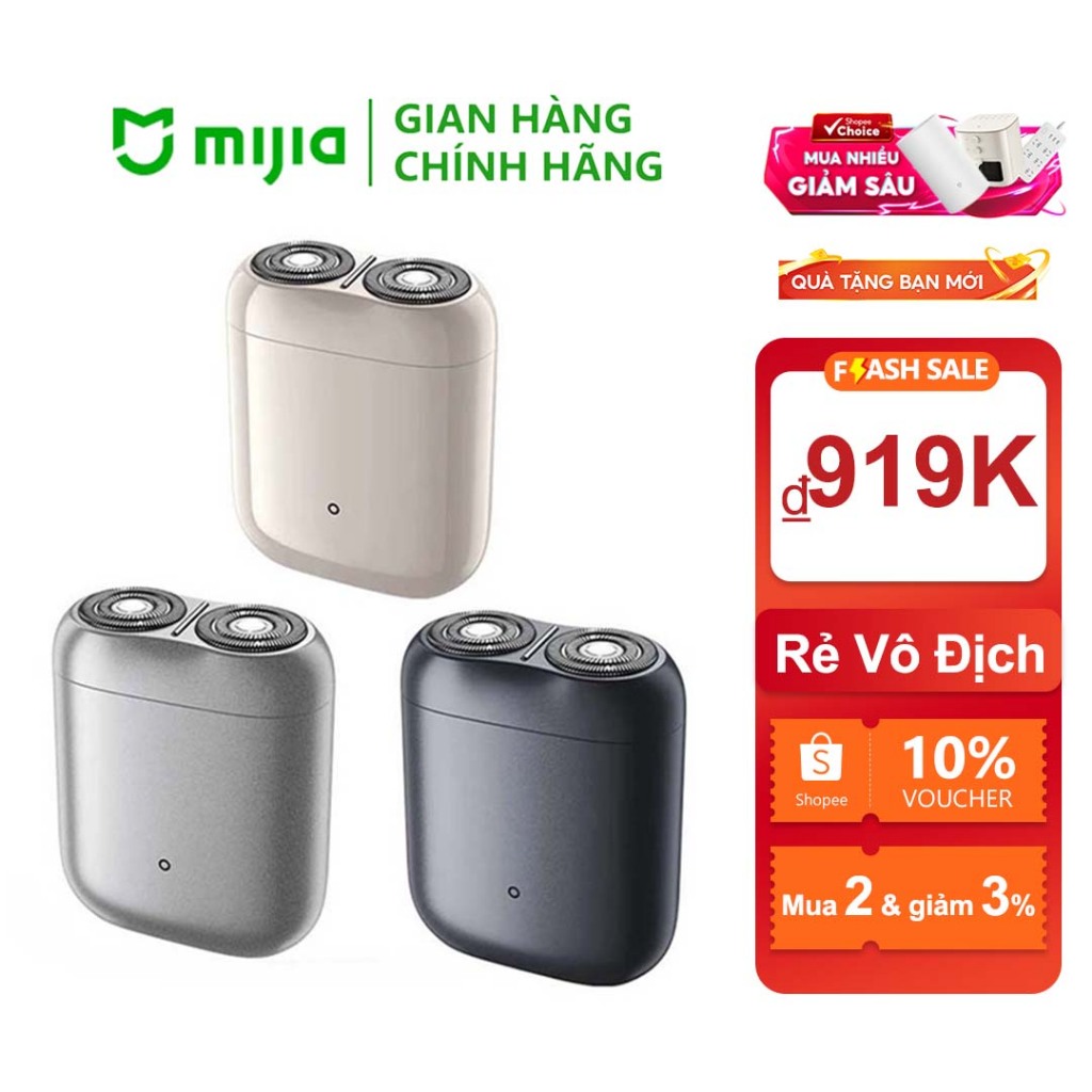 Máy Cạo Râu Xiaomi S200 máy cạo râu điện 2 Lưỡi Kép Cao Cấp Thế Hệ Mới, Sạc Type-C, Thân Máy Chống N