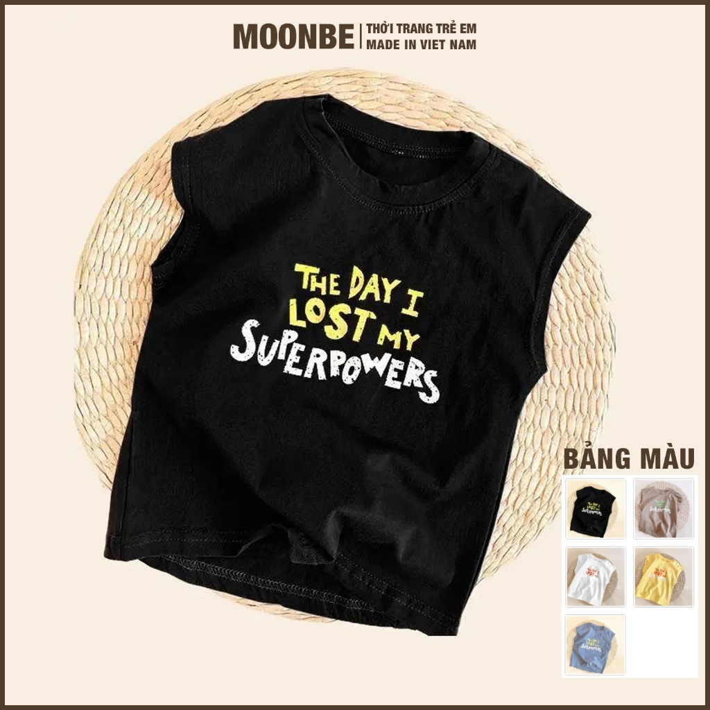 [Size 11-65kg] Áo Ba Lỗ Cho Bé Trai Size Đại - Chất Cotton Mềm Mát