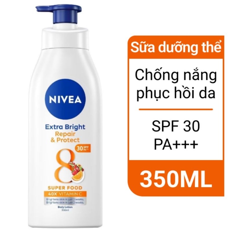 (0209) Sữa dưỡng thể Nivea trắng da 350ml
