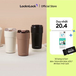 Bình giữ nhiệt LocknLock Metro Cafe Tumbler 650ml và 500ml bằng thép không gỉ 304 phủ sứ kèm dây xách