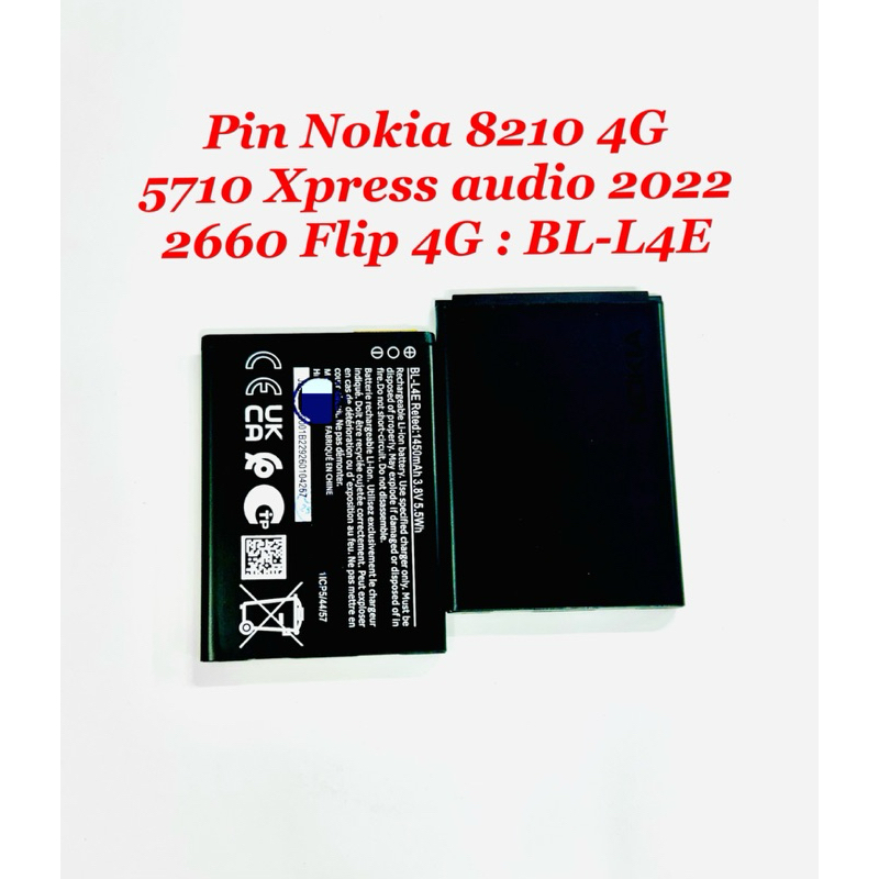Pin Nokia 8210 4G / 5710 Xpressaudio 2022 / 2660 Flip 4G : BL-L4E