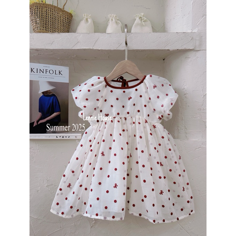 [Ảnh shop chụp] Váy voan tơ chấm bi công chúa cho bé gái