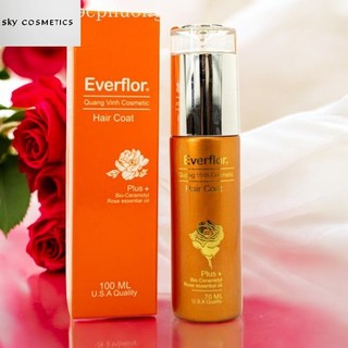 Tinh Dầu Dưỡng Tóc Bóng Mượt EVERFLOR 70ml Phục Hồi Tóc Hư Tổn, Ngăn Rụng, Chống Xơ Rối