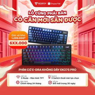 Bàn phím cơ E-Dra không dây EK375 PRO| Hotswap 5 pin| Keycap PBT| Led RGB| Bảo hành chính hãng 2 năm