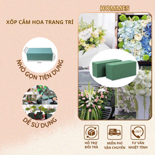 Miếng xốp xanh cắm hoa siêu thấm nước giữ hoa tươi lâu trang trí , cắm giỏ hoa , bát hoa , trang trí cổng hoa , xe hoa