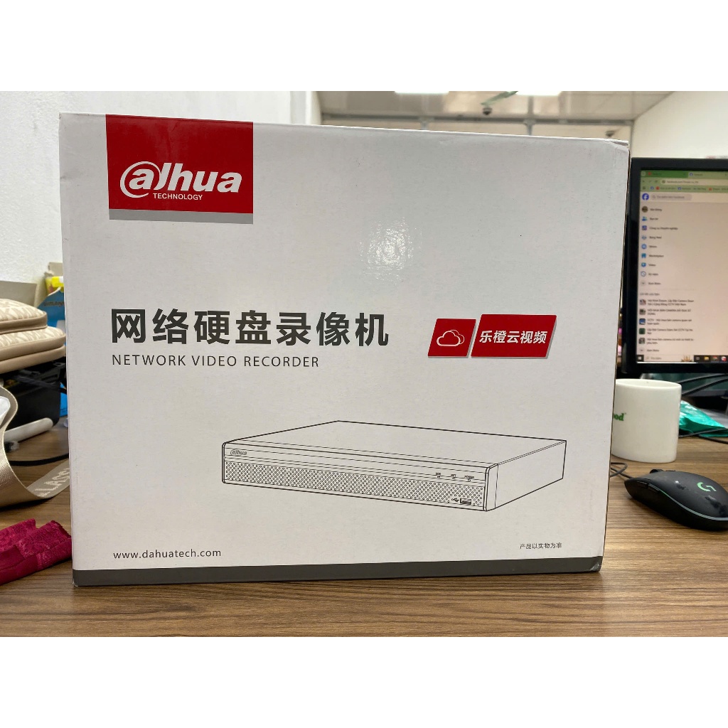 Đầu ghi IP dahua 4 kênh POE chạy cam 8mp xuất hình 4K hàng mới nguyên hộp