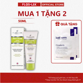Kem dưỡng kiềm dầu dành cho da dầu mụn Floslek 50ml Chính hãng