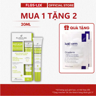 Gel chấm mụn Floslek 20ml Anti Acne hỗ trợ giảm thâm mụn Chính hãng ada
