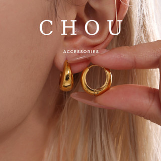  Bông Tai Khuyên Tai Titan Không Đen Gỉ Oval Tròn Basic | CHOU ACCESSORIES | 