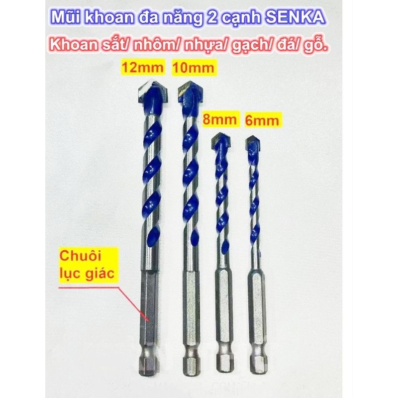 MŨI KHOAN ĐA NĂNG 2 CẠNH SENKA CHÍNH HÃNG