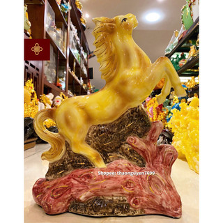 Tượng Ngựa sứ Phong Thuỷ (cao 43 dài 32 rộng 13)