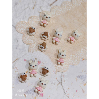 CHARM THÚ THỎ CỪU M183 SET 15 VIÊN