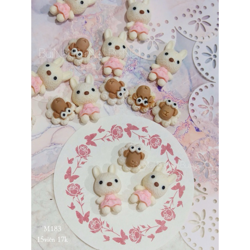 CHARM THÚ THỎ CỪU M183 SET 15 VIÊN