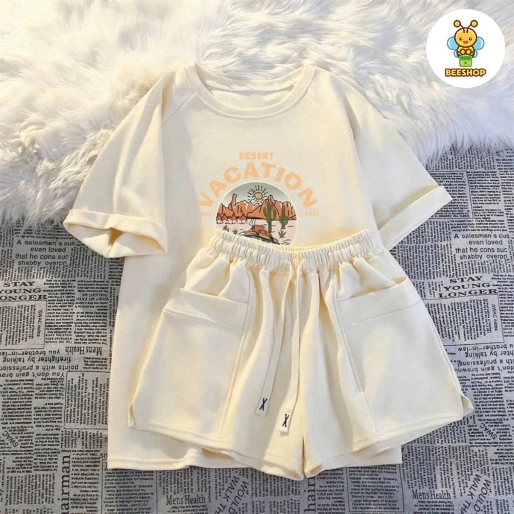 Set vacation cho bé gái size đại BEESHOP H25056