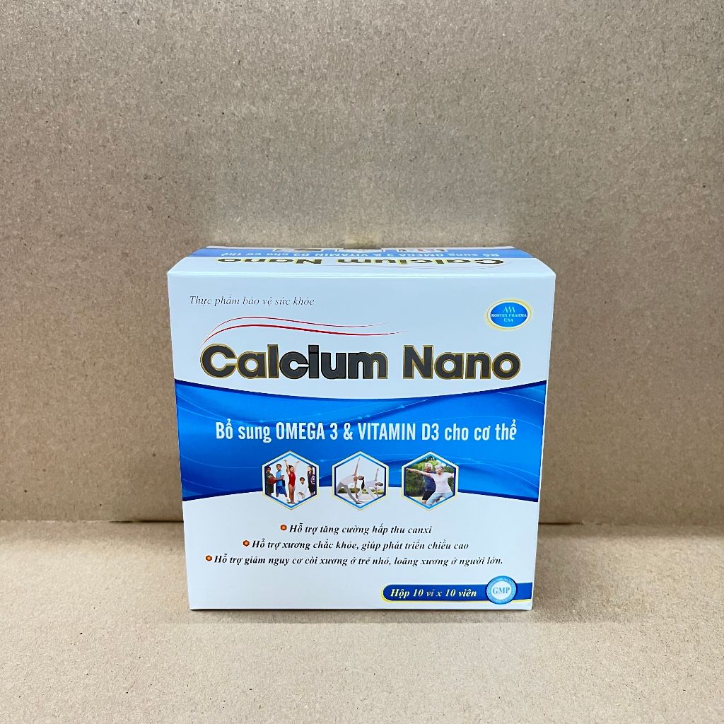 Calcium Nano Xanh Dương 100 Viên - Rostex - Vinaphar
