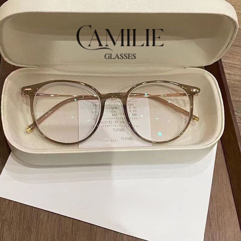 Kính Cận có Kèm Mắt Cận 0~ -5.00 độ, gọng cận, kính thời trang dáng tròn M08