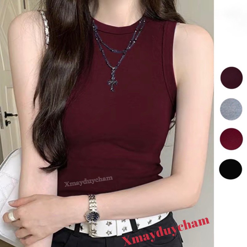 Áo Ba Lỗ Nữ Cotton Mịn Mát LENOGl, Áo 2 Dây Nữ Bản To, TankTop Nữ Phù Hợp Đi Tập Đi Chơi m681