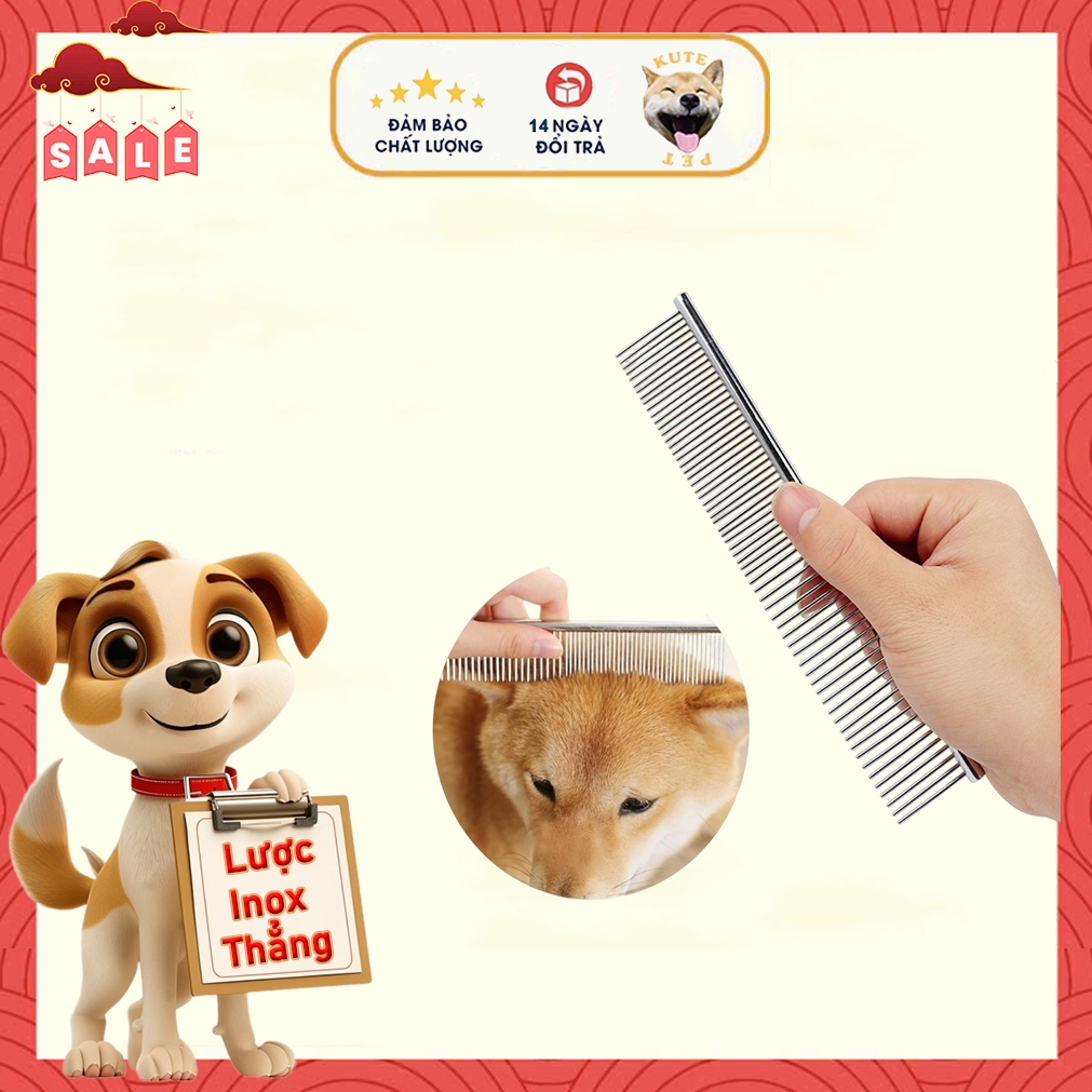 Lược chải lông chó mèo inox