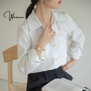 Áo Sơ Mi Kẻ Sọc Nữ Wexuu, Đa Dạng Màu Sắc, Thiết Kế Thanh Lịch Trẻ Trung, Vải Kate Mềm Mát - SP54