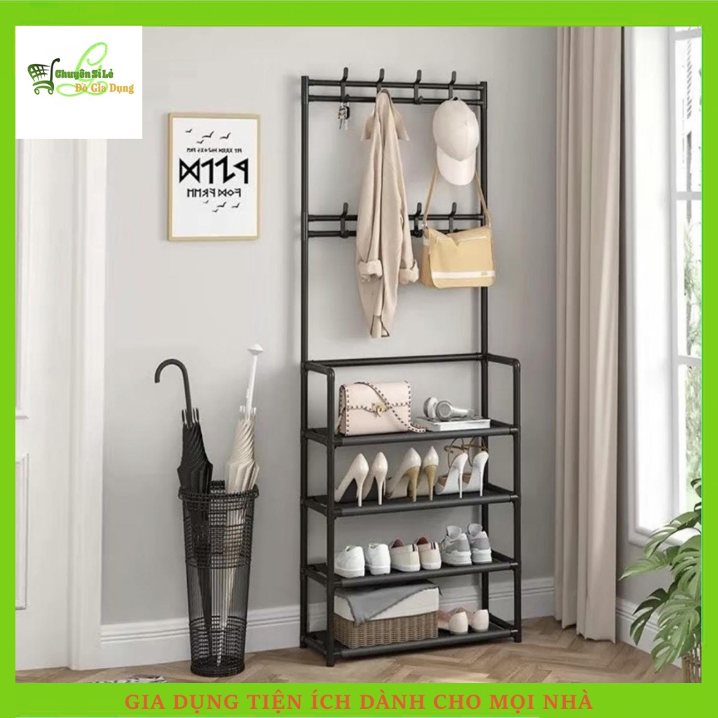 Kệ để đồ đa năng, Giá treo đồ thông minh, Kệ giày dép, Kệ nhà bếp có móc treo quần áo