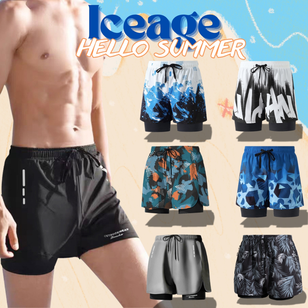 Quần bơi Nam 2 lớp cao cấp dùng cho bơi lội, Gym, chạy bộ, tennis, bóng rổ