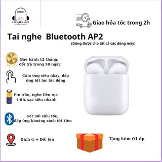 Tai Nghe Bluetooth A.P.2 Không Dây Thế Hệ Mới, Pin Trâu 4-5h, Bảo Hành, Đổi Mới, ,Đàm Thoại Hai Chiều chuẩn PHUKIENCHAT