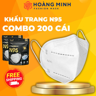 Thùng 200 cái Khẩu Trang N95 Hoàng Minh 5 lớp kháng khuẩn chống bụi mịn PM2.5 Chống nắng khẩu trang N95 cao cấp