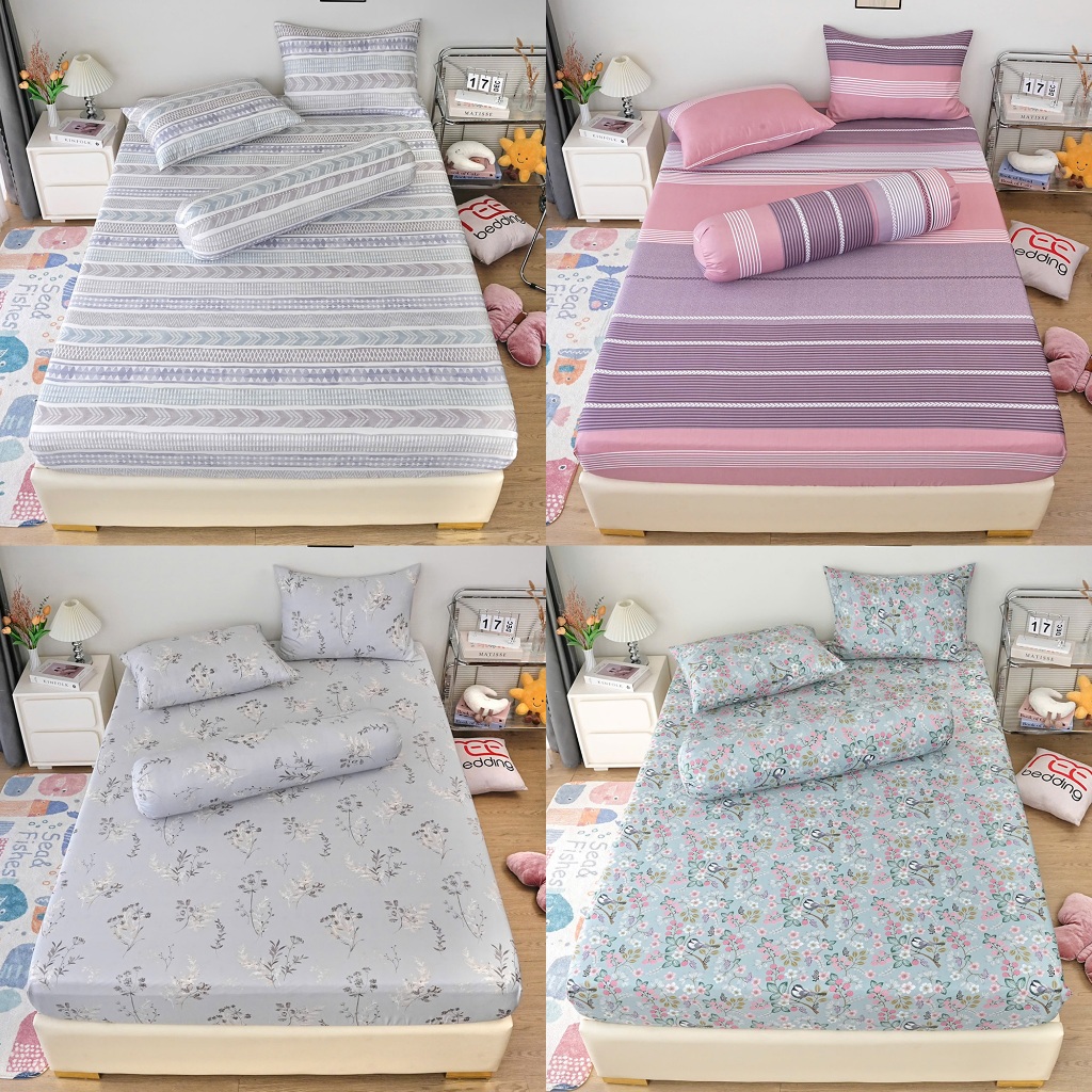 Bộ ga giường 1m6x2m TENCEL Microfiber 4 món kèm vỏ ôm mềm mịn mát