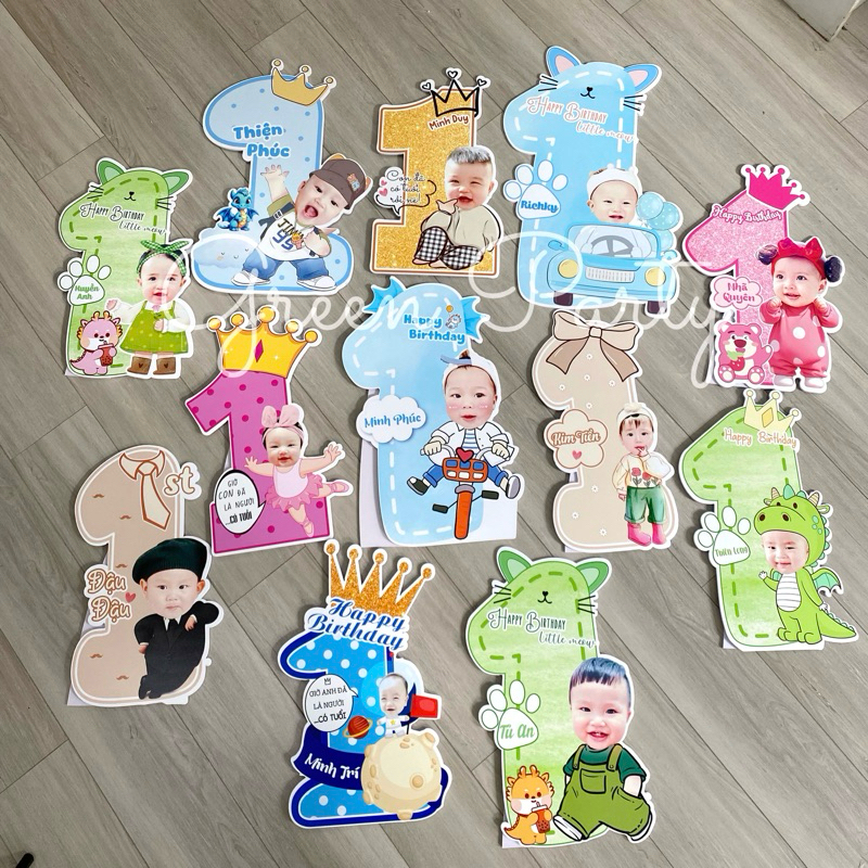 Số Tuổi Kèm Chibi Sinh Nhật Cho Bé