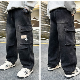 Quần bò ống xuông cho bé trai từ 20-55kg. Quần Jeans túi hộp phong cách hip hop thời thượng