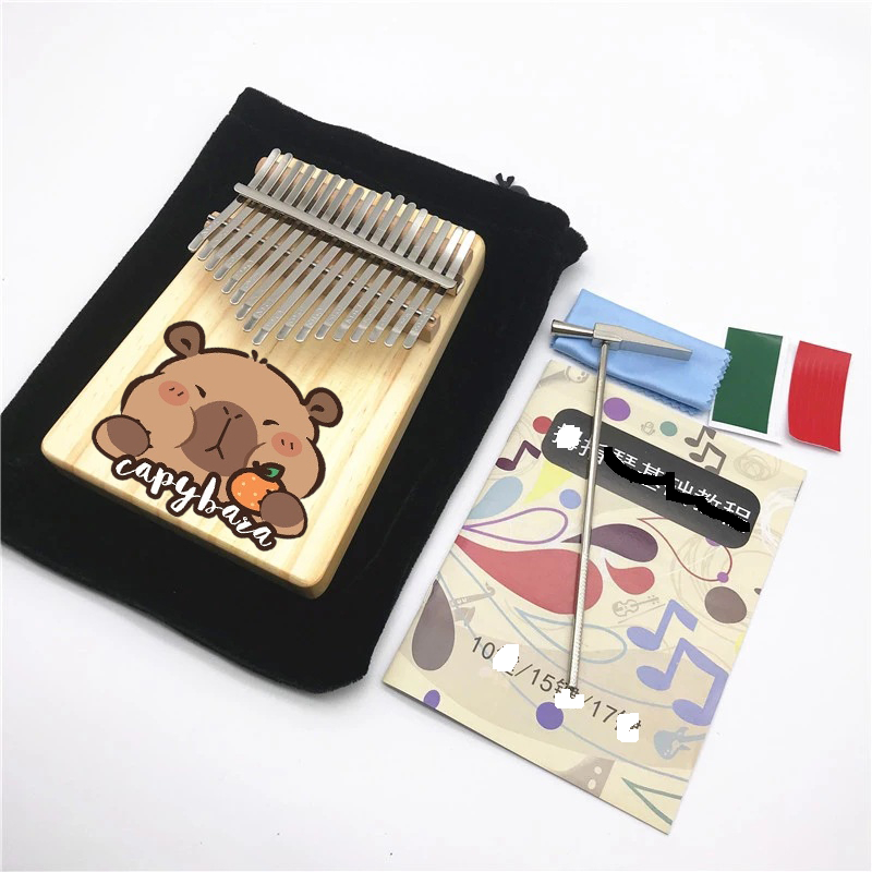 Đàn Kalimba Giá Rẻ PEPPARITA MIX CAPYABARA Gỗ Mahogany Nguyên Khối loại đàn kalimba 17 phím đàn kali