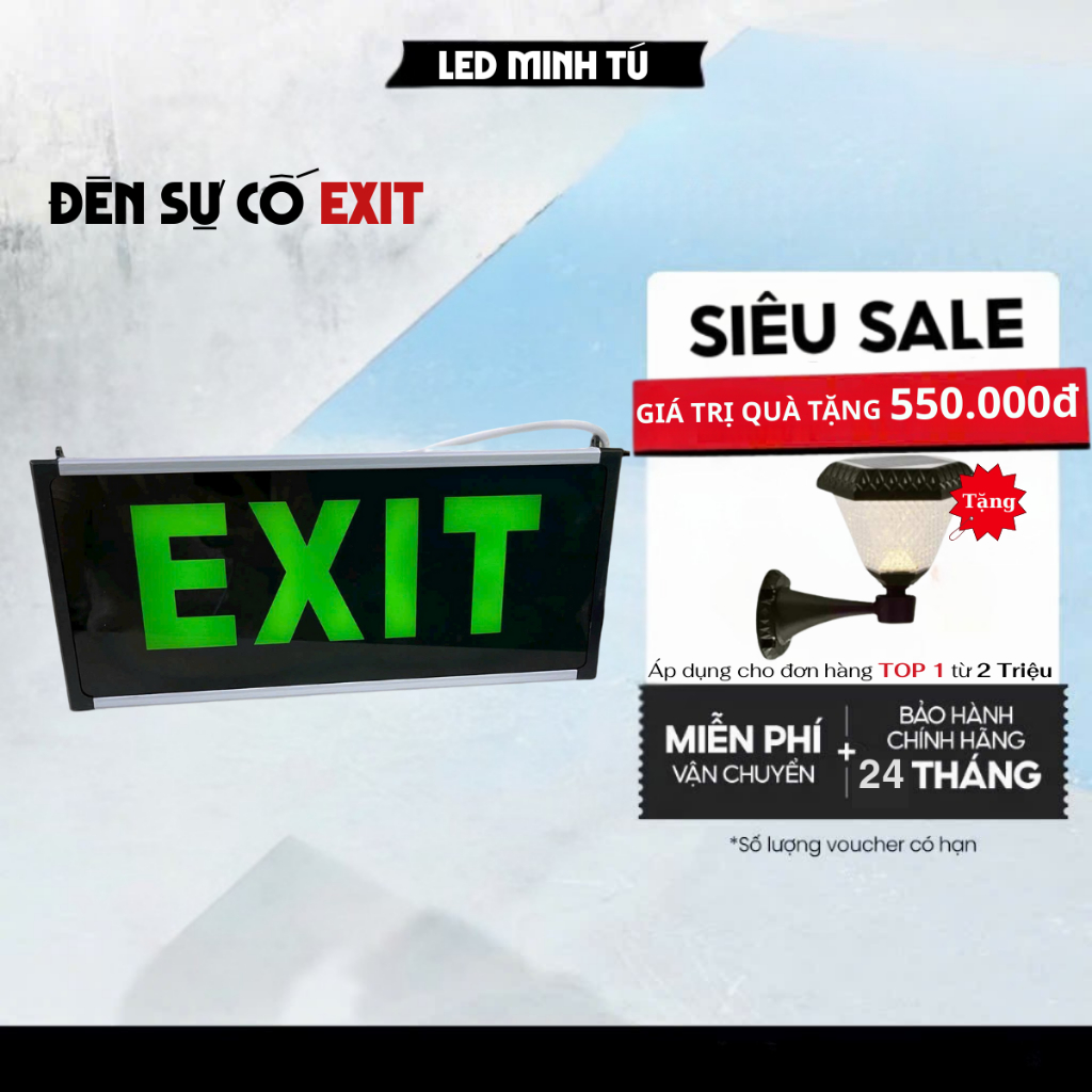 Đèn Exit, Đèn Thoát Hiểm, Chỉ Lối Thoát 2 Mặt