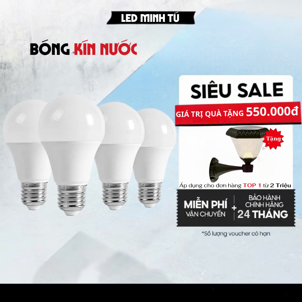 COMBO 10 CÁI BÓNG ĐÈN LED BLubs, Bóng Kín Nước 3W ( 3W ,5W ,7W, 9W,12W )