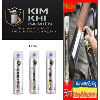 Com bo 2-5  chai Sơn Xịt Bạc Mạ CROM Sáng Bóng 350ml -Chai Sơm mạ siêu bóng , sơn xe