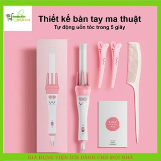  Máy Uốn Tóc Làm Xoăn Tự Động Tặng Kèm Lược  ,Tặng Kèm Lược- Kẹp Tóc 