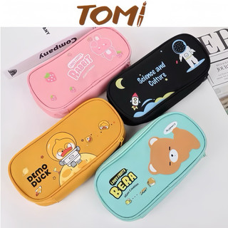  Hộp Bút Vải TOMI Bóp Viết Vải Canvas Sức Chứa Lớn Họa Tiết Dễ Thương 101 