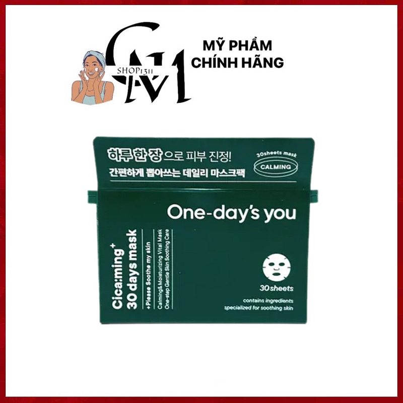 Hộp Mặt Nạ 30 Miếng One-Day's You Cica:Ming 30 Days Mask 310ml